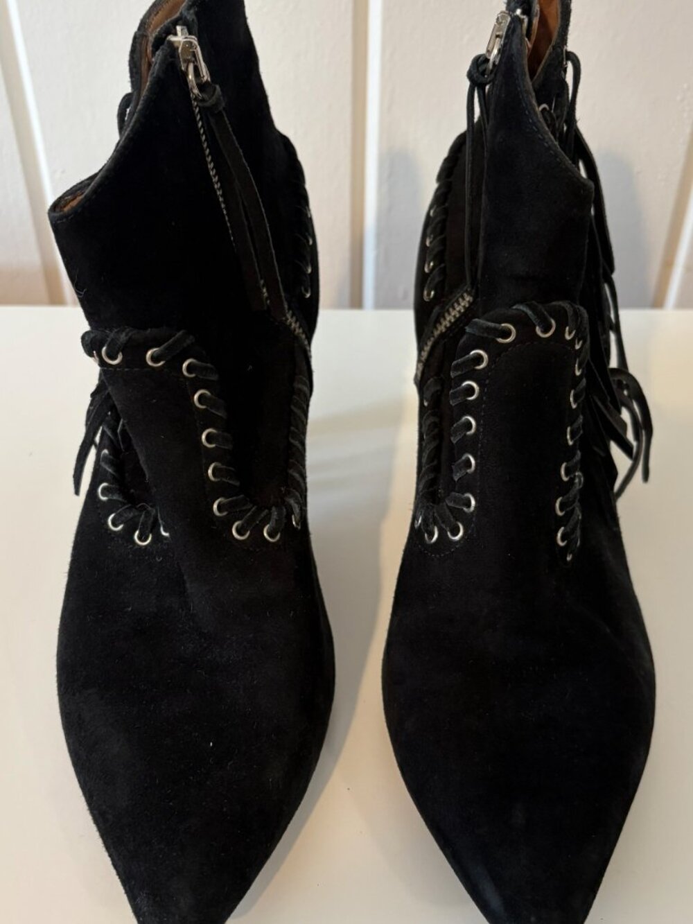 IRO Suede fringed ankle boot